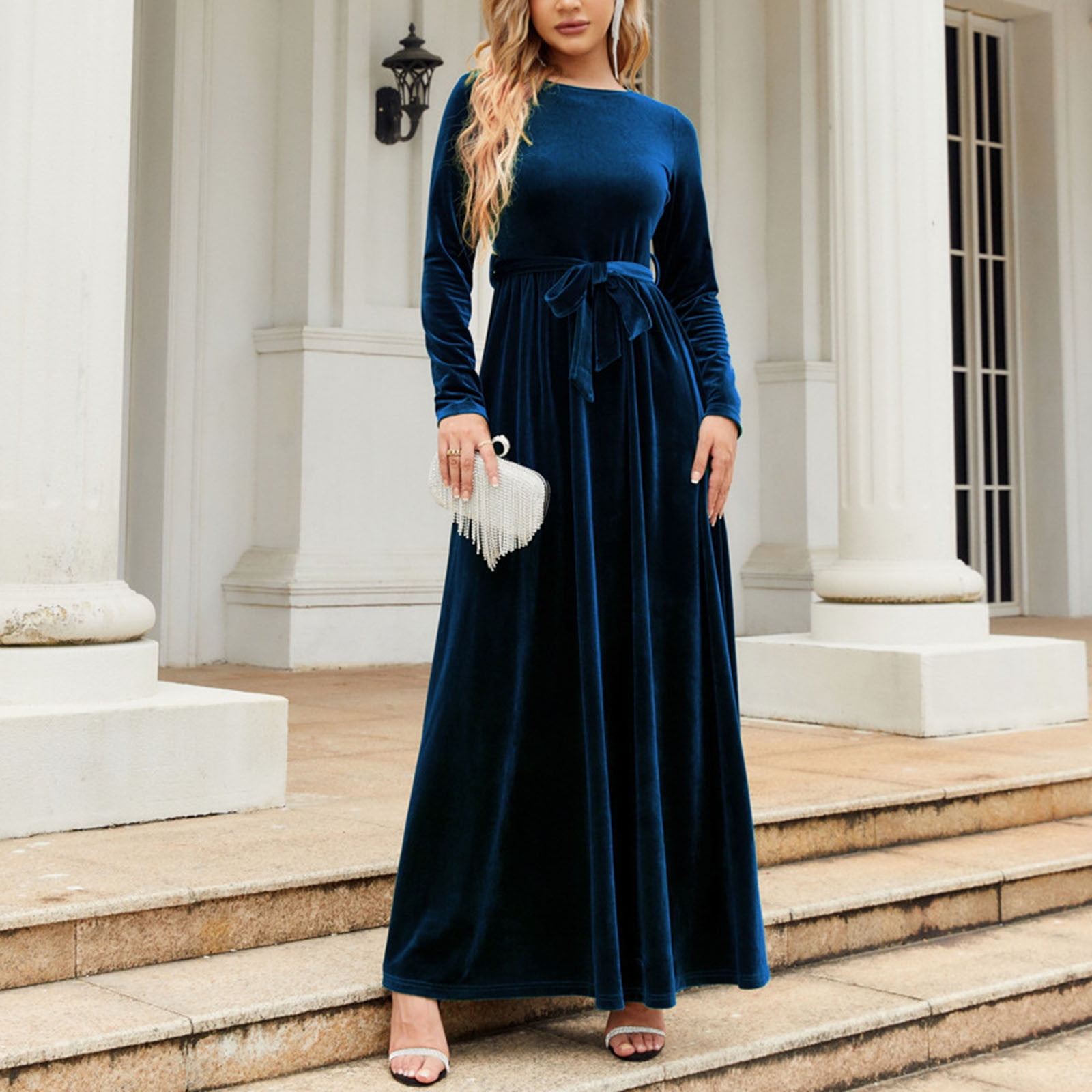 Royal Blue One Shoulder Sequin Princess Ball Gown Dress – Sultan Dress